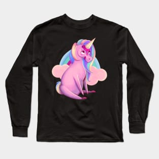 Ice Unicorn - Black Long Sleeve T-Shirt